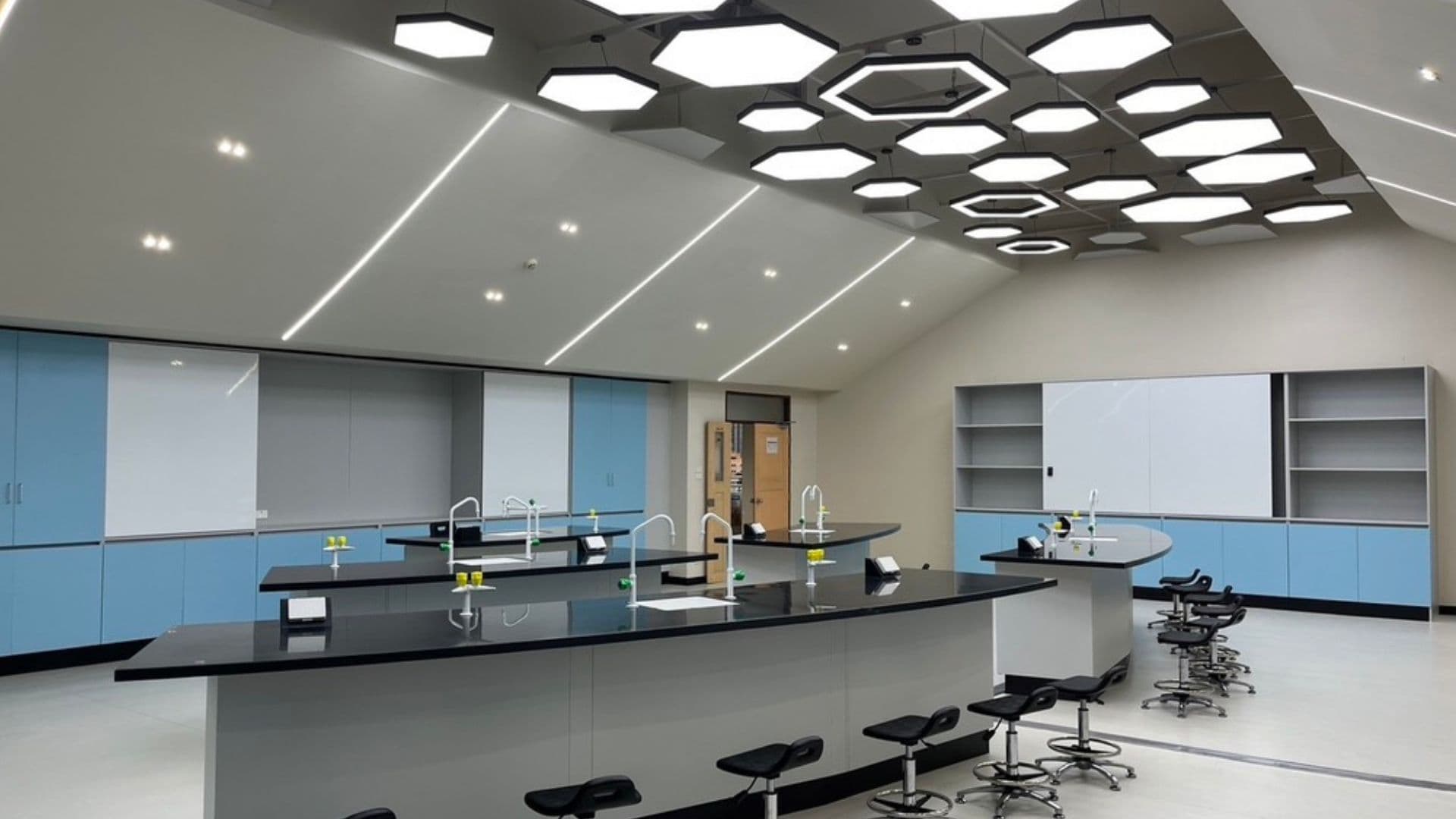 Modern renovated science laboratory in Thai school
